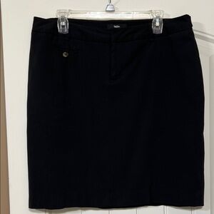 Mossimo Supply Co. Solid Black Pencil Skirt with Front Pocket Accent